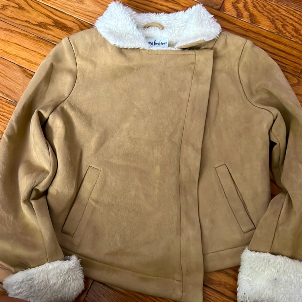 Girls, Chasing Fireflies, Tan suede jacket, size 6